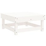 vidaXL Salon de jardin 7 Pièces Blanc Bois de pin massif