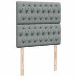 vidaXL Sommier à lattes de lit et matelas Gris clair 90x190 cm Tissu
