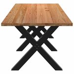 vidaXL Table à manger marron clair bois de chêne massif rectangulaire