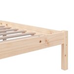 vidaXL Cadre de lit sans matelas bois massif 135x190 cm