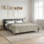 vidaXL Couette d'été 240 x 260 cm Été Gris clair Respirant
