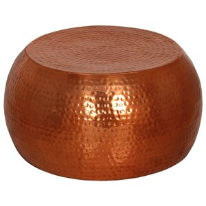 vidaXL Table basse laiton Ø55x28 cm aluminium