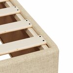 vidaXL Cadre de lit sans matelas crème 200x200 cm tissu