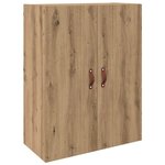 vidaXL Armoires Murailles 2 Pièces chêne artisanal 69 5 x 34 x 90 cm