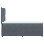 vidaXL Sommier à lattes de lit et matelas Gris foncé 90x190 cm Velours