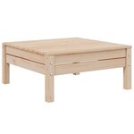 Salon de jardin 3 Pièces avec coussins crème Bois de pin massif