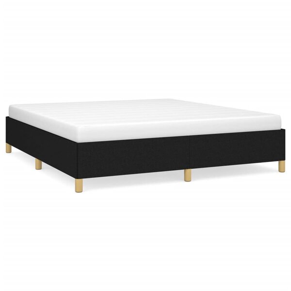 vidaXL Cadre de lit Noir 160x200 cm Tissu