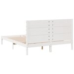 vidaXL Cadre de lit extra long sans matelas 140x210 cm bois massif