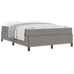 vidaXL Lit à ressorts avec matelas Taupe 140 x 190 cm tissu