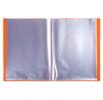 Protège-documents En Polypropylène 5/10e Opak Pochettes Cristal 100 Vues - A4 - Orange - X 10 - Exacompta