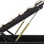 vidaXL Cadre de lit à rangement avec LED noir similicuir 120x200 cm