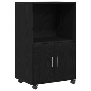 Cabinet roulant vidaXL Chêne noir 55x40x91 cm Bois d'ingénierie