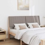 vidaXL Tête de lit capitonnée Taupe 150 cm Pin massif