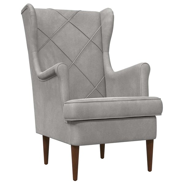 vidaXL Fauteuil Gris clair Velours