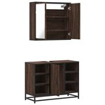 vidaXL Ensemble de meubles de salle de bain 2 Pièces Chêne marron