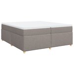 vidaXL Sommier à lattes de lit avec matelas Taupe 200x200 cm Tissu