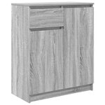 vidaXL Buffet avec tiroir sonoma gris 71x35x84 cm bois d'ingénierie