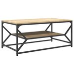 vidaXL Table Basse avec Étagère Chêne Sonoma 90x50x40 cm Bois d'ingénierie