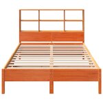 vidaXL Lit bibliothèque sans matelas cire marron 150x200 cm pin massif