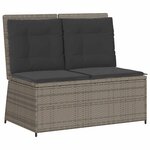 vidaXL Banc de jardin Gris polyrotin
