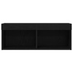 vidaXL Meuble TV 2 Pièces Chêne noir 80 x 30 x 30 cm Bois d'ingénierie