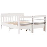 vidaXL Cadre de lit sans matelas blanc 120x190 cm bois de pin massif