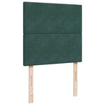 vidaXL Sommier à lattes de lit avec matelas Vert foncé 100x200 cm