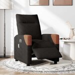 vidaXL Fauteuil de massage inclinable électrique Noir Tissu