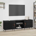 vidaXL Meuble TV Chêne noir 150 x 30 x 50 cm Bois d'ingénierie