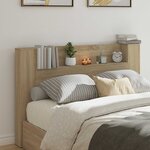 vidaXL Tête de lit avec étagère Chêne Sonoma 160 x 16 5 x 103 5 cm