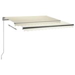vidaXL Auvent automatique sur pied 350x250 cm Crème
