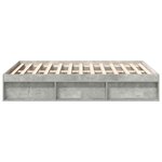 vidaXL Cadre de lit sans matelas gris béton 150x200 cm