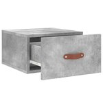 vidaXL Table de chevet murale gris béton 35x35x20 cm