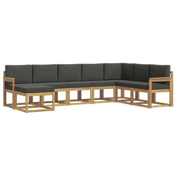 vidaXL Ensemble de canapés d'extérieur 8 pc Blanc et anthracite