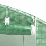 vidaXL Serre avec cadre en acier vert 28 m² 14x2x2 m
