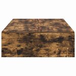 vidaXL Cadre de lit de rangement en chêne fumé 80x200 cm
