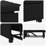 vidaXL Canapé-Lit avec coussin Noir 67 x 194 x 82 cm Contreplaqué