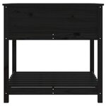 vidaXL Jardinière avec étagère Noir 82 5x82 5x81 cm Bois massif de pin