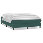vidaXL Sommier à lattes de lit et matelas vert foncé 160x220cm velours