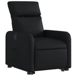 vidaXL Fauteuil inclinable Noir Similicuir