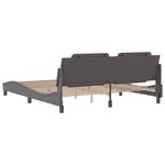 vidaXL Cadre de lit sans matelas Zadar gris 180x200 cm similicuir