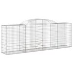 vidaXL Paniers à gabions arqués 8 Pièces 300x50x100/120 cm fer galvanisé