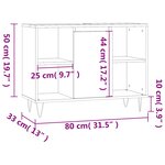 vidaXL Armoire salle de bain gris béton 80x33x60cm bois d'ingénierie