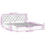 vidaXL Cadre de lit sans matelas bleu 180x200 cm tissu
