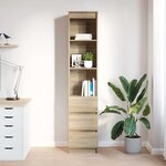vidaXL Buffet haut chêne sonoma 37 5x35x180 cm bois d'ingénierie