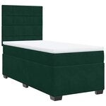 vidaXL Sommier à lattes de lit avec matelas Vert foncé 100x200 cm