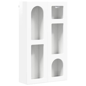 vidaXL Armoire suspendue avec étagère Blanc brillant 59 x 20 x 100 cm