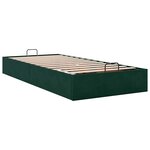 vidaXL Cadre de lit ottoman sans matelas vert foncé 90x190 cm velours