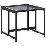 vidaXL Ensemble à manger de jardin 15 Pièces noir résine tressée