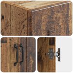 vidaXL Ensemble de Meubles 2 Pièces Bois ancien 33 x 34 5 x 87 cm